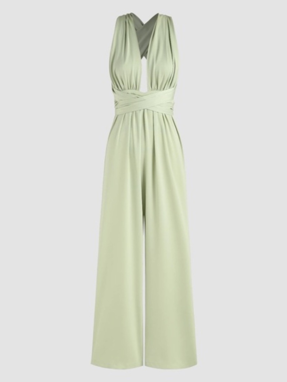 NWT Mint Satin Halter Jumpsuit
